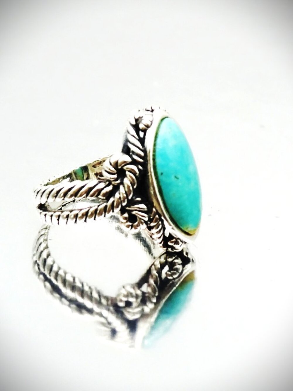 BARSE EUC Sterling Silver and Blue Turquoise Ring Size 8 - Picture 2 of 7